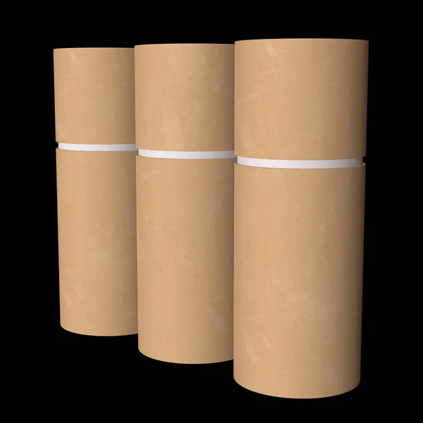 Paquet de tube de carton de papier Kraft — Photo