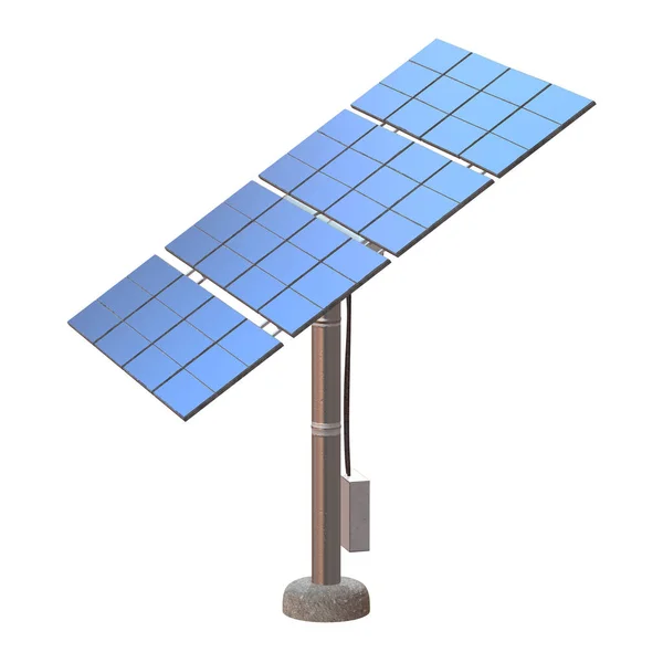 Solarmodul 3d — Stockfoto