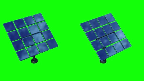 Güneş enerjisi paneli 3D — Stok video