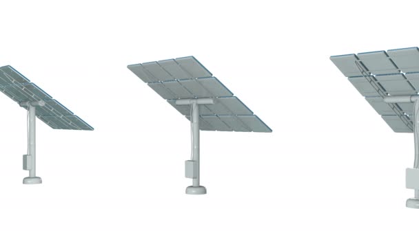 Painel de energia solar 3d — Vídeo de Stock