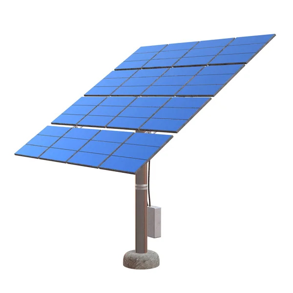 Solární panel pro energii 3D — Stock fotografie