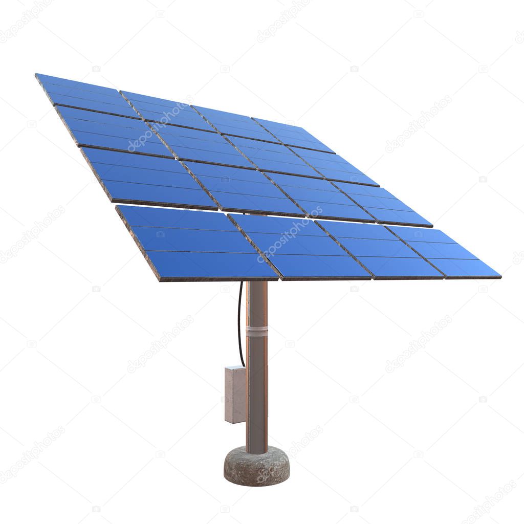 Solar energy panel 3d