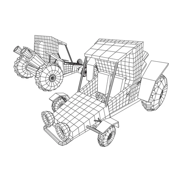 Off road dune buggy car — Stock Vector