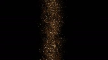 Altın gökyüzü. Soyut stardust smokey dalga parçacıklar.