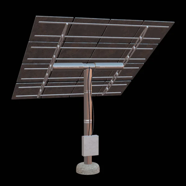Solární panel pro energii 3D — Stock fotografie