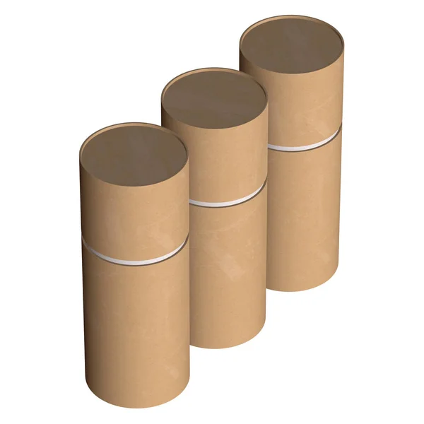 Paquet de tube de carton de papier Kraft — Photo