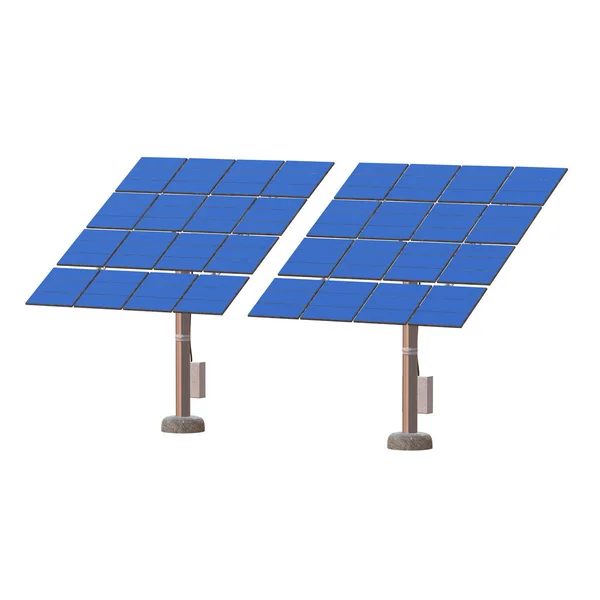 Solarmodul 3d — Stockfoto