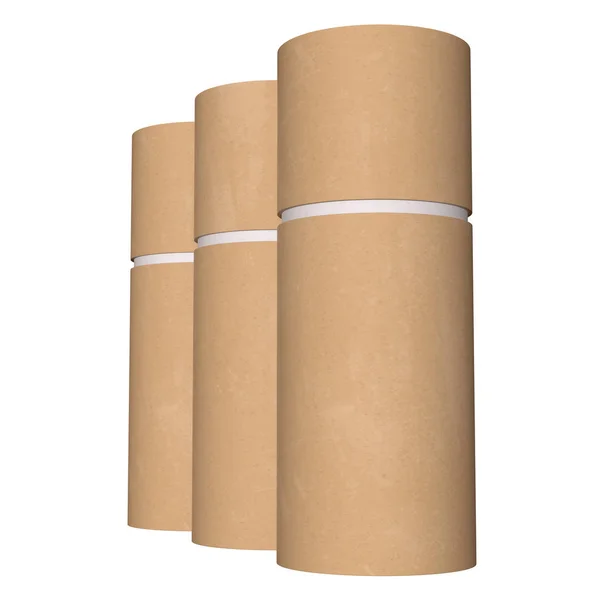 Paquet de tube de carton de papier Kraft — Photo