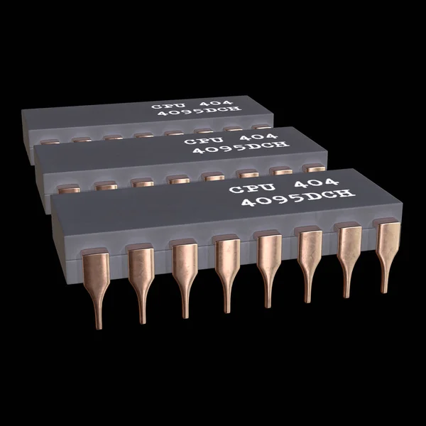 Mikro-chip procesor kwantowej — Zdjęcie stockowe