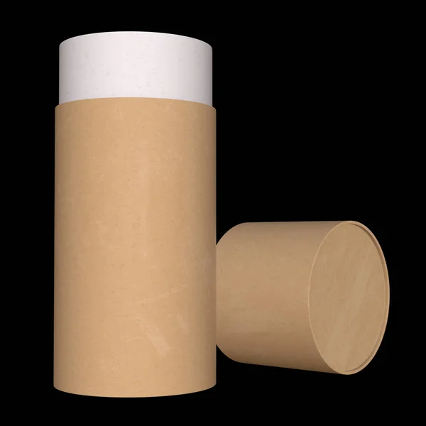 Paquet de tube de carton de papier Kraft — Photo