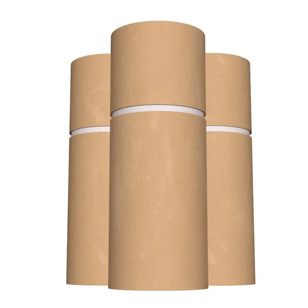 Paquet de tube de carton de papier Kraft — Photo