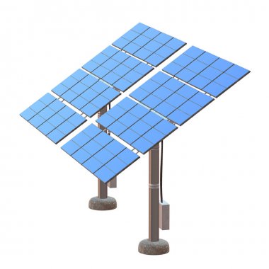 Güneş enerjisi paneli 3D