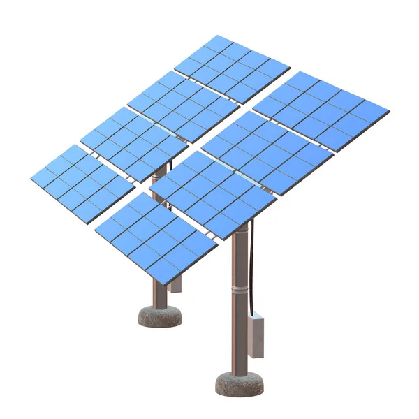 Solarmodul 3d — Stockfoto