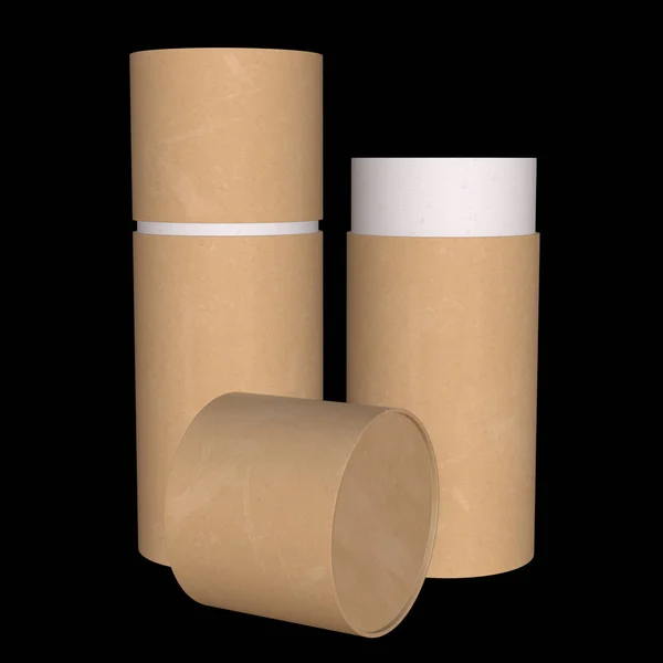 Paquete de tubo de cartón de Kraft —  Fotos de Stock
