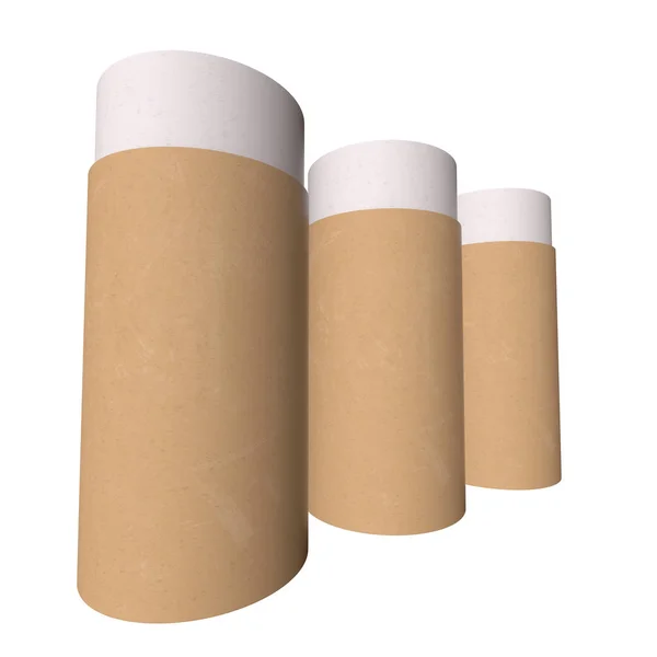 Kraft paper cardboard tube package — Stock Photo, Image