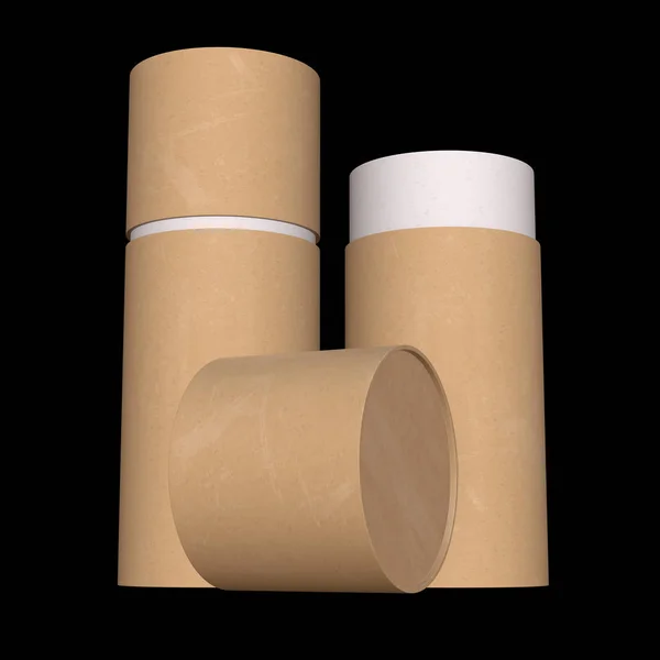 Paquet de tube de carton de papier Kraft — Photo