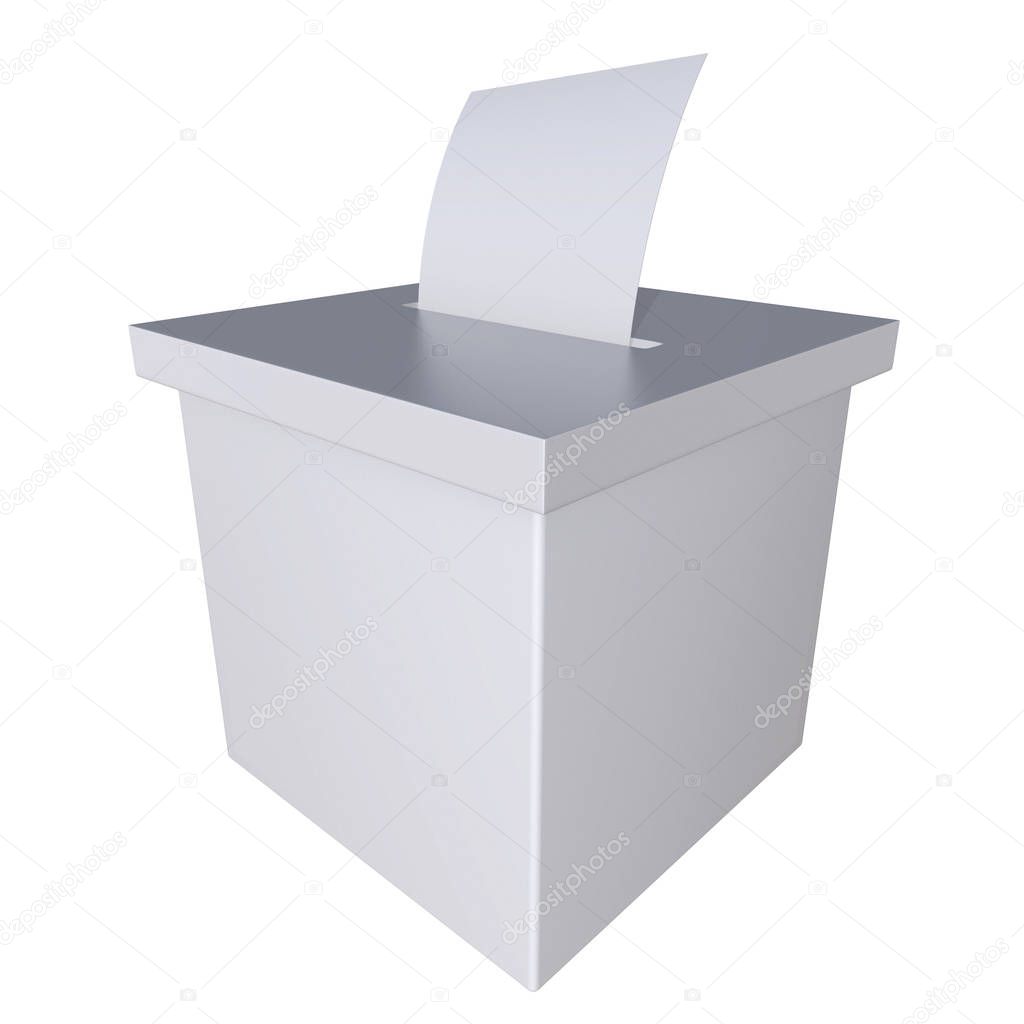 Blank election box ballot campaign