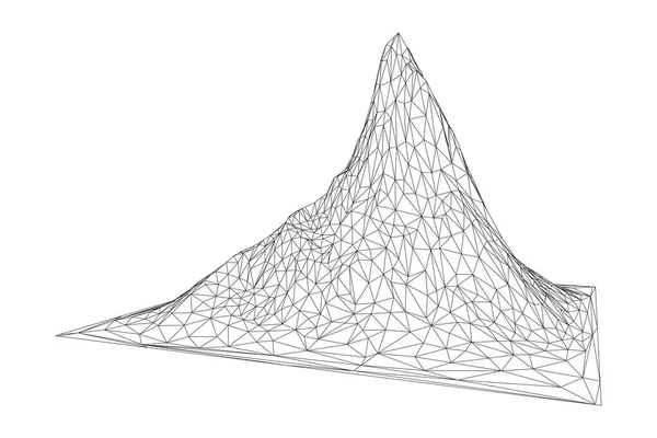 Фон местности Wireframe — стоковый вектор