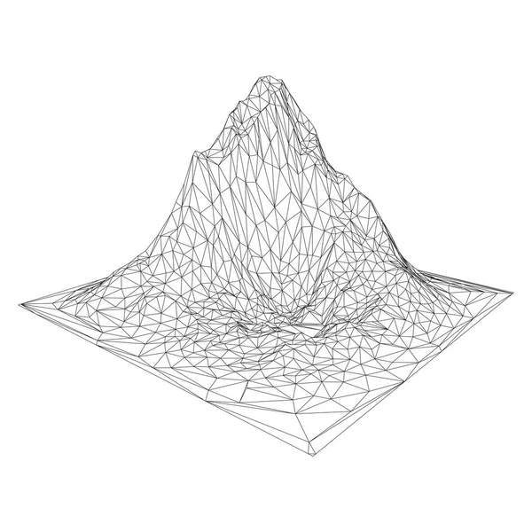 Wireframe sfondo del terreno — Vettoriale Stock