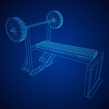 Ağırlıkları olan Barbell. Spor salonu ekipmanları