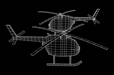 Helikopter uçak araç vektörü