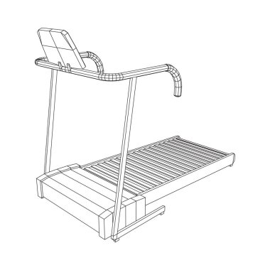 Koşu bandı makinesi. Spor salonu ve fitness ekipmanları