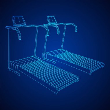 Koşu bandı makinesi. Spor salonu ve fitness ekipmanları