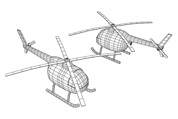 Elicottero vettore del veicolo aereo — Vettoriale Stock