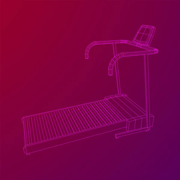 Machine à tapis roulant. Équipement de gymnastique et de fitness — Image vectorielle