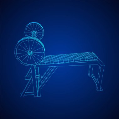 Ağırlıkları olan Barbell. Spor salonu ekipmanları