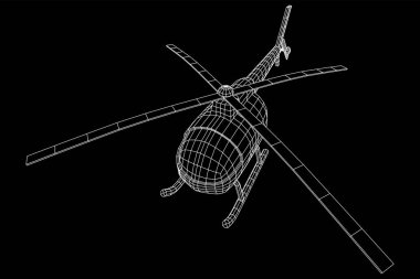 Helikopter uçak araç vektörü
