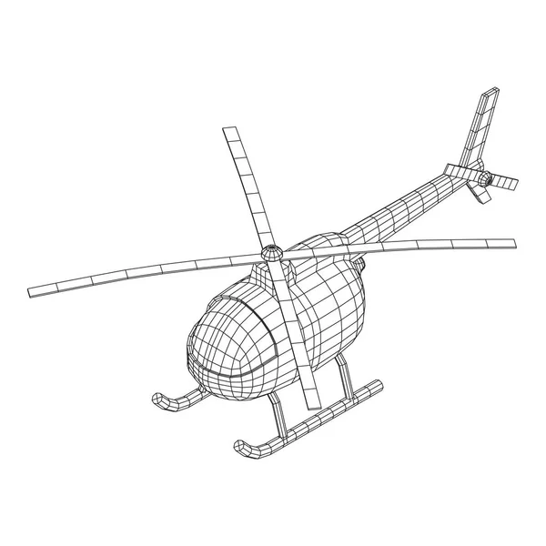Helicóptero veículo de aeronave vetor — Vetor de Stock