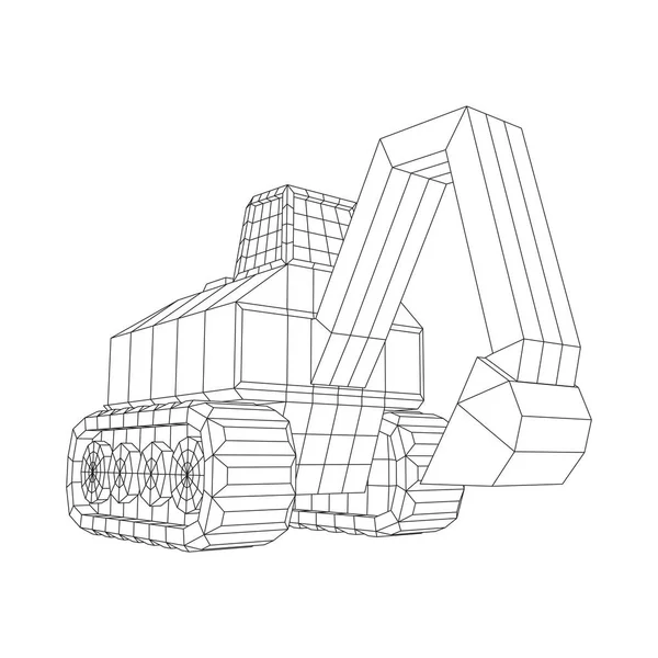 挖掘机重型设备施工公司 — 图库矢量图片