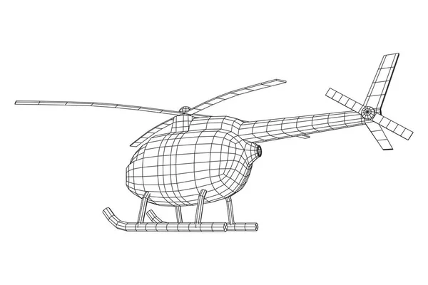 Vecteur de véhicule d'hélicoptère — Image vectorielle