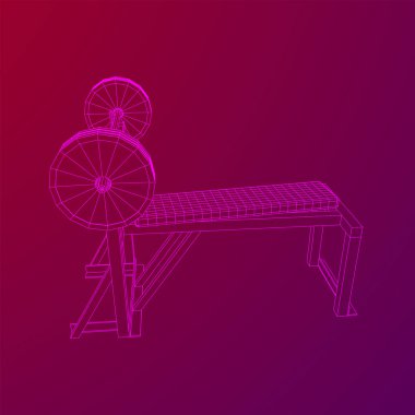 Ağırlıkları olan Barbell. Spor salonu ekipmanları