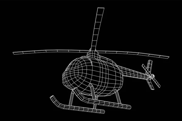 Helikopter flygplan fordon vektor — Stock vektor