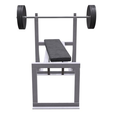 Ağırlıkları olan Barbell. Spor salonu ekipmanları