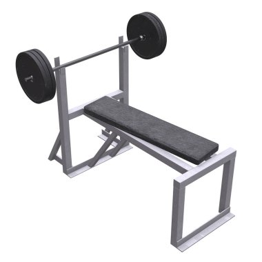 Ağırlıkları olan Barbell. Spor salonu ekipmanları