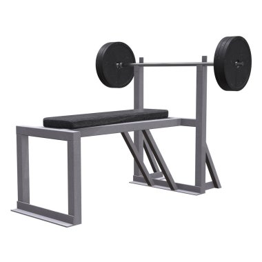 Ağırlıkları olan Barbell. Spor salonu ekipmanları