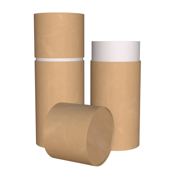 Paquet de tube de carton de papier Kraft — Photo