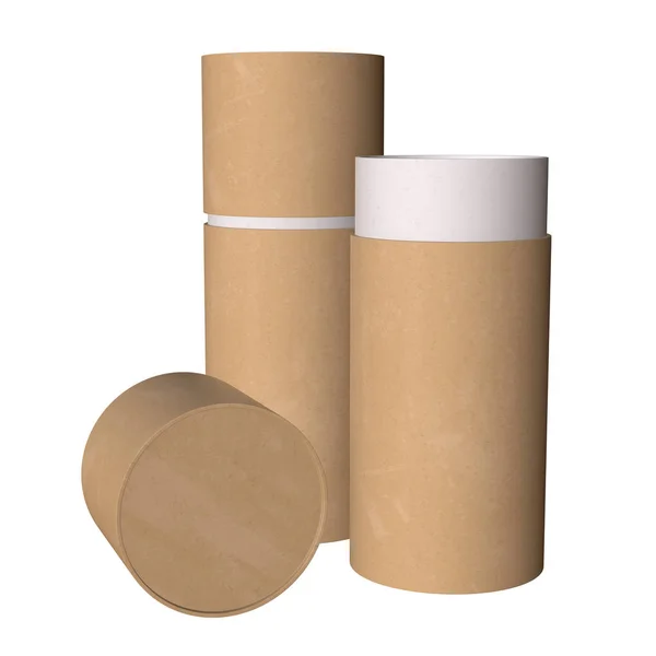 Paquet de tube de carton de papier Kraft — Photo