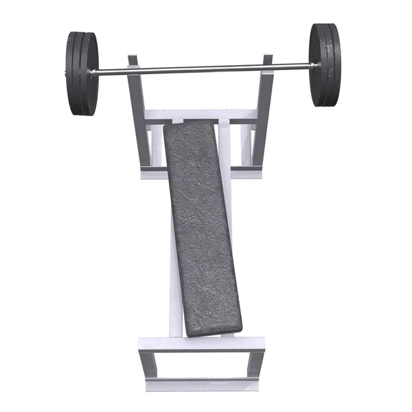 Langhantel mit Gewichten. Fitnessgeräte — Stockfoto