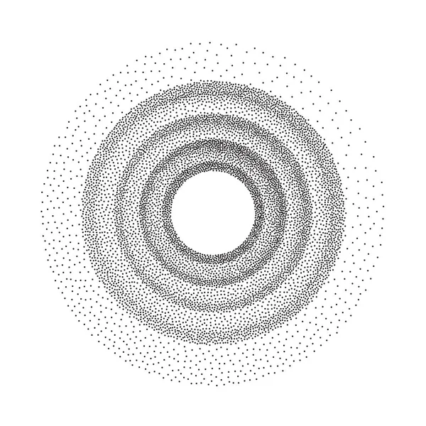 Dotwork Mezzatinta basso poli stile oggetto geometrico — Vettoriale Stock