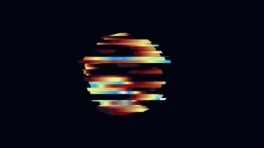 Glitched daire geometrik şekil tasarımı