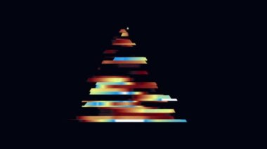 Glitched üçgen geometrik şekil tasarımı