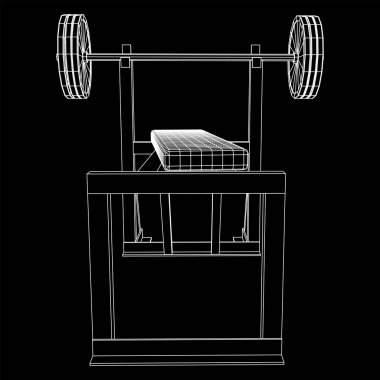 Ağırlıkları olan Barbell. Spor salonu ekipmanları
