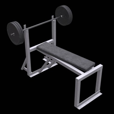 Ağırlıkları olan Barbell. Spor salonu ekipmanları