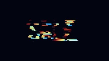 Glitched Satış hareket afiş, afiş metin tasarımı