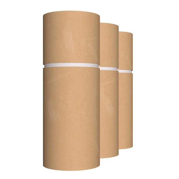 Paquet de tube de carton de papier Kraft — Photo