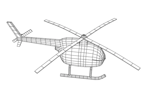 Helicóptero vehículo aeronave vector — Vector de stock